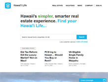 Tablet Screenshot of hawaiilife.com